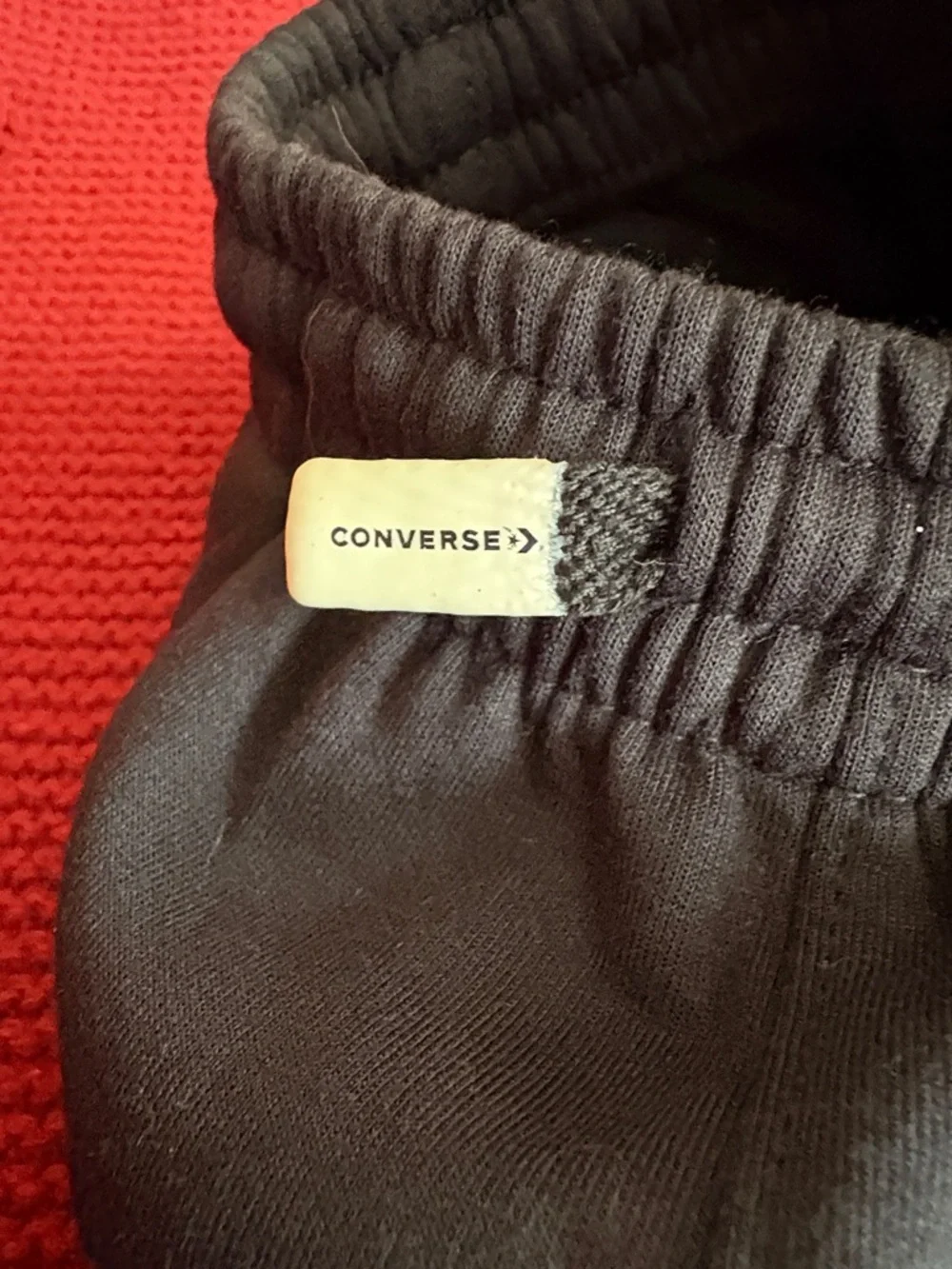 NWT Girls Converse Black Logo Fleece Sweatpants size M